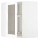 Bild 1 von METOD Wandeckvitrine mit Karussell, weiß Enköping/weiß Holzeffekt, 68x80 cm