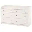 Bild 1 von HAUGA Kommode mit 6 Schubladen, weiß, 138x46x84 cm
