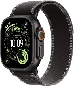Apple Watch Ultra 3 (49mm) GPS+5G Smartwatch Titan mit Trail Loop (S/M) schwarz/schwarz/kohlegrau