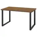 Bild 1 von SKÅLSTA Tisch, Nussbaumnachbildung/u-förmig schwarzgrau, 140x80 cm