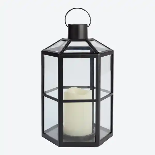 Bild 3 von LED-Laterne mit LED-Kerze, ca. 18x16x28 cm