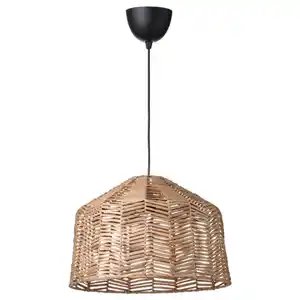 KAPPELAND / HAVSDJUP Hängeleuchte, schwarz/Rattan, 45 cm