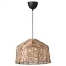 Bild 1 von KAPPELAND / HAVSDJUP Hängeleuchte, schwarz/Rattan, 45 cm