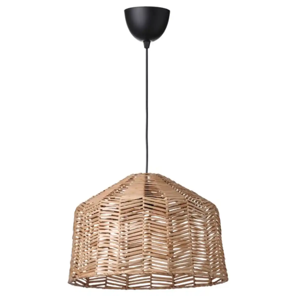 Bild 1 von KAPPELAND / HAVSDJUP Hängeleuchte, schwarz/Rattan, 45 cm