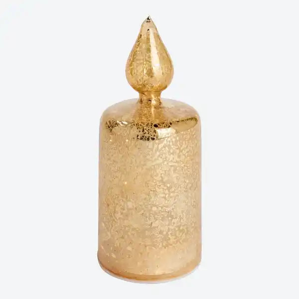 Bild 3 von LED-Glaskerze in Gold-Optik