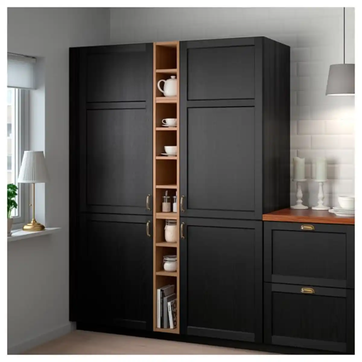 Bild 2 von VADHOLMA Regal, braun/Esche geb., 20x37x80 cm