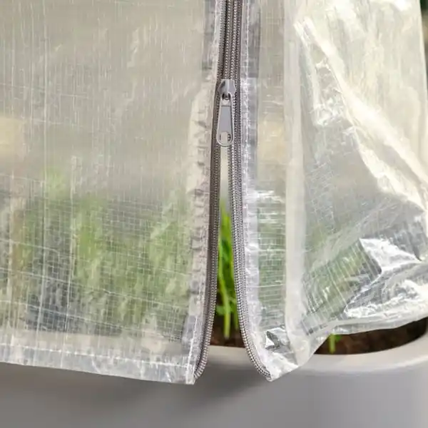 Bild 2 von ASPAREN Abdeckung für Pflanzelement, für draußen/transparent weiß, 83x51x31 cm