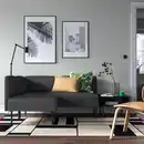 Bild 2 von LILLEHEM Modulecksofa 2-sitzig, Gunnared dunkelgrau/Metall