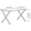 Bild 4 von SKÅLSTA Tisch, Eichenachbildung/X-Form schwarzgrau, 140x80 cm