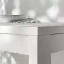 Bild 3 von VIHALS / VIHALS Tisch und 4 Stühle, weiß/grün Tibbleby graugrün, 120/180x74 cm