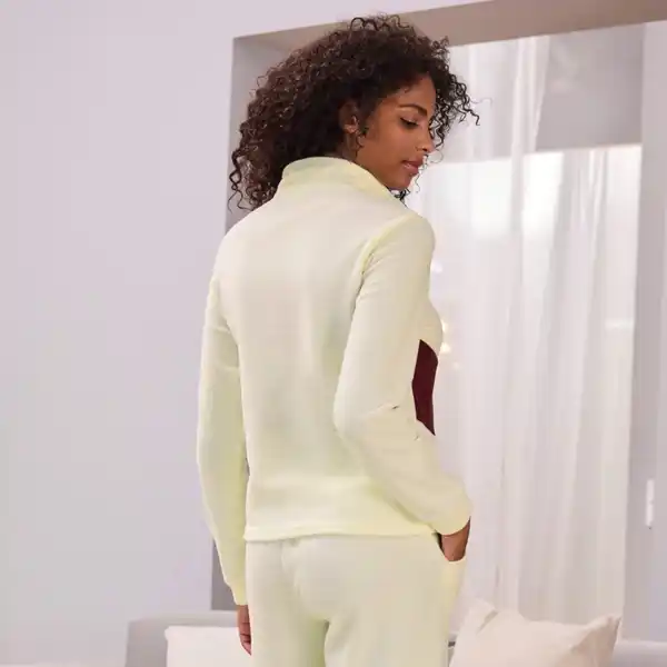 Bild 4 von Damen-Homewear-Sweatjacke mit Colorblock-Design