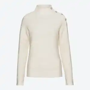 Damen-Pullover mit Knopfleiste an der Schulter