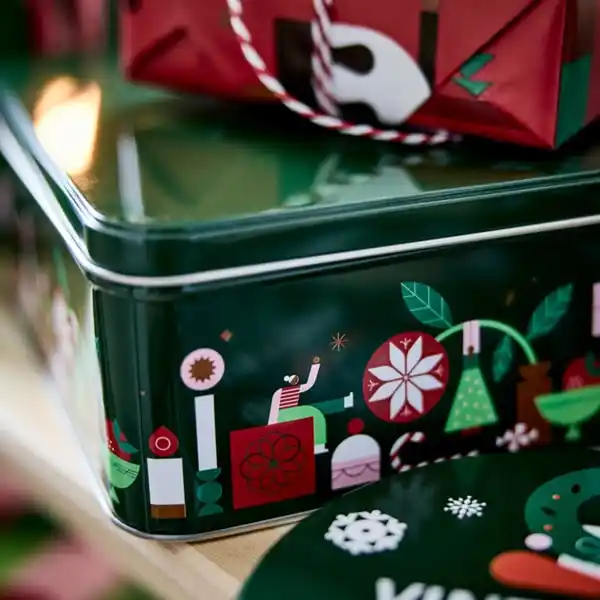 Bild 2 von VINTERFINT Dose mit Deckel, grün, 29x20x8 cm