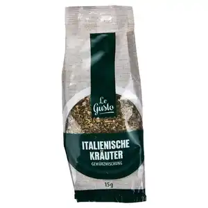 LE GUSTO Kräuter und Gewürze im Nachfüllbeutel 15 g, Italienische Kräuter
