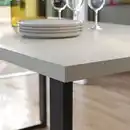 Bild 2 von SKÅLSTA Tisch, helles Graubeige/u-förmig schwarzgrau, 140x80 cm