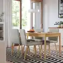 Bild 2 von TONSTAD / TONSTAD Tisch und 4 Stühle, Eichenfurnier/Viarp beige/braun Eichenachbildung, 150x80 cm