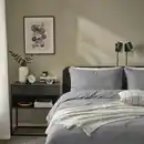 Bild 2 von GROVSNÄRJA Bettwäsche-Set, 2-teilig, grau meliert, 140x200/80x80 cm