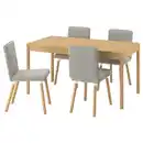 Bild 1 von TONSTAD / TONSTAD Tisch und 4 Stühle, Eichenfurnier/Viarp beige/braun Eichenachbildung, 150x80 cm