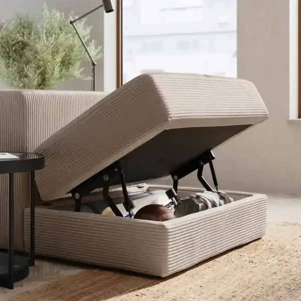 Bild 3 von JÄTTEBO 1,5er-Sitzelement mit Aufbewahrung, Samsala graubeige