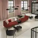 Bild 2 von LILLEHEM 4er-Sitzelement mit Ablage, Gunnared braunrot/Metall