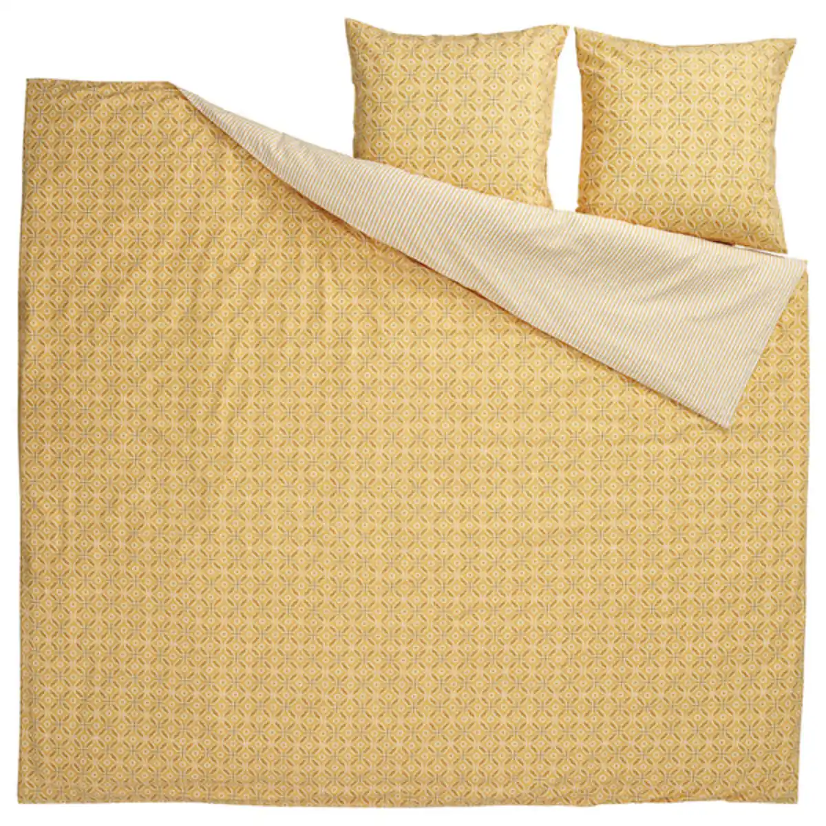 Bild 4 von HAMNSENAP Bettwäsche-Set, 3-teilig, gelb/bunt, 240x220/80x80 cm