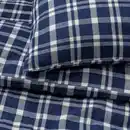 Bild 3 von TORNTUSS Bettwäsche-Set, 2-teilig, dunkelblau/Karo, 155x220/80x80 cm