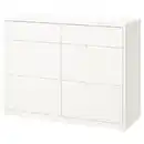 Bild 1 von TONSTAD Kommode mit 6 Schubladen, elfenbeinweiß, 120x47x91 cm