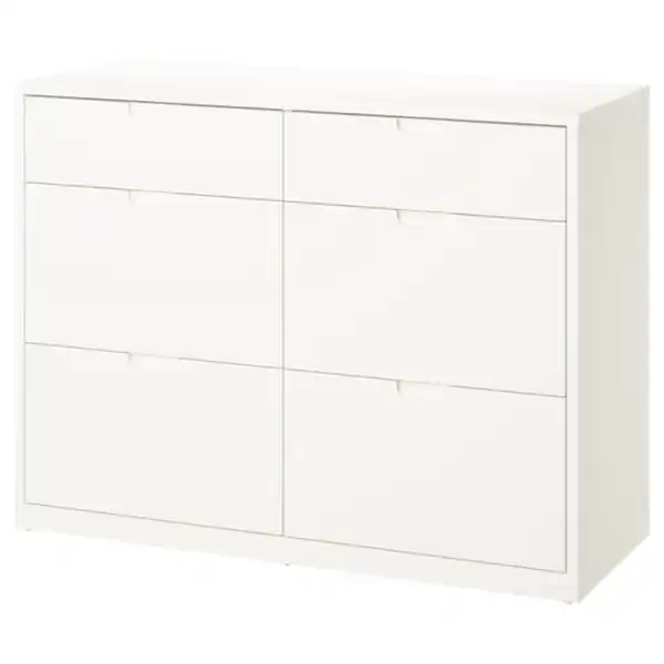 Bild 1 von TONSTAD Kommode mit 6 Schubladen, elfenbeinweiß, 120x47x91 cm