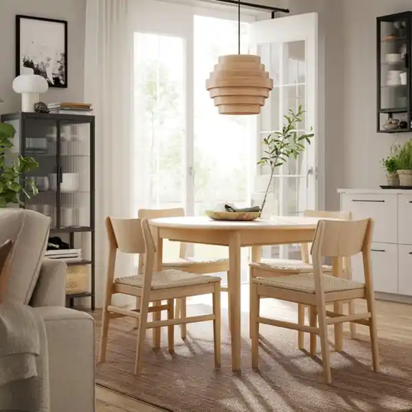 Bild 2 von SKANSNÄS Ausziehtisch, Buche hell/Furnier, 115/170 cm