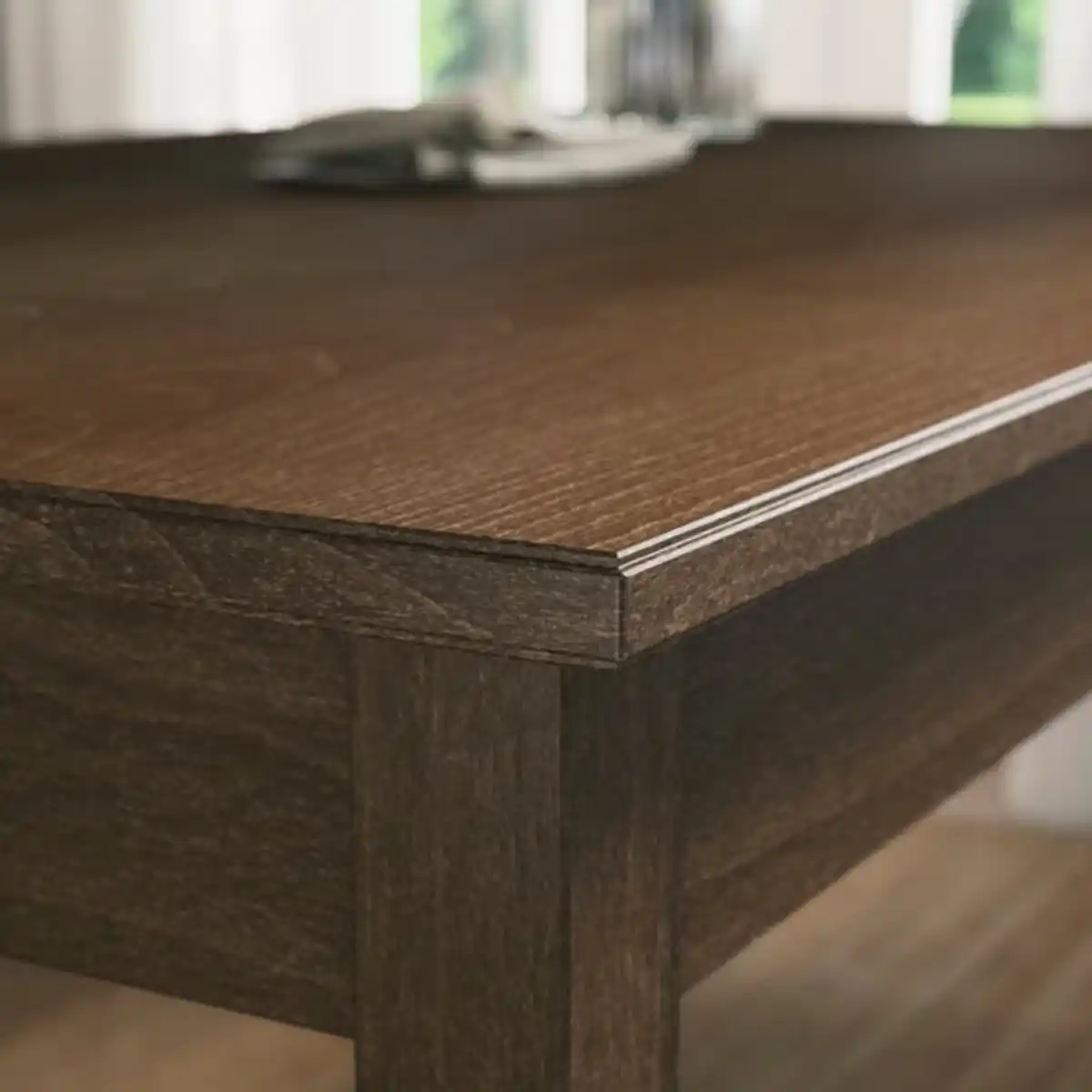 Bild 3 von NÄSINGE / BERGMUND Tisch und 4 Stühle, dunkelbraun gebeiztes Buchenfurnier/Orrsta hellgrau schwarz, 130/190x80 cm