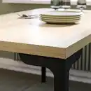 Bild 3 von SKÅLSTA Tisch, Eichenachbildung/gerade schwarzgrau, 140x80 cm