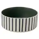 Bild 1 von UTSÅDD Napf für Haustier, Streifen schwarzblau/graugrün, 19 cm