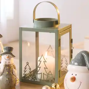 Laterne aus Metall, ca. 13x13x19 cm