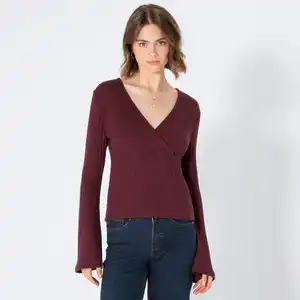 Damen-Langarmshirt mit Trompetenärmeln