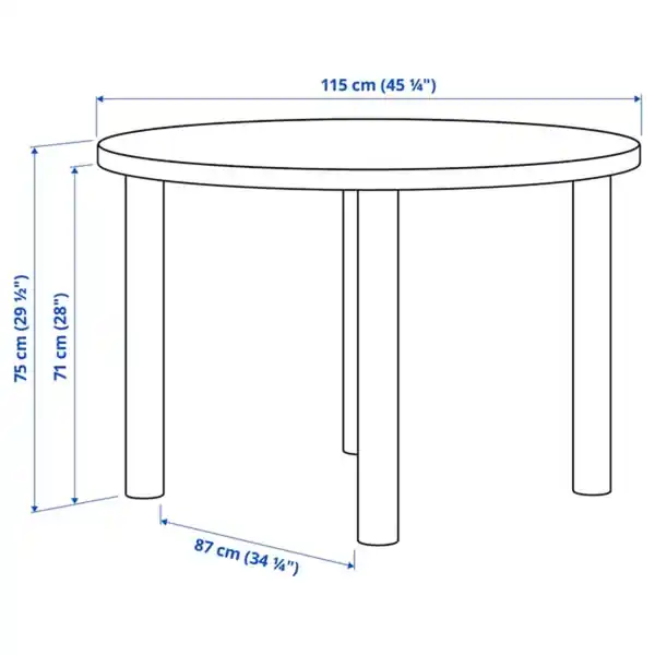 Bild 4 von STOCKHOLM 2025 / TOSSBERG Tisch und 4 Stühle, Eichenfurnier/weiß Gunnared beige, 115 cm