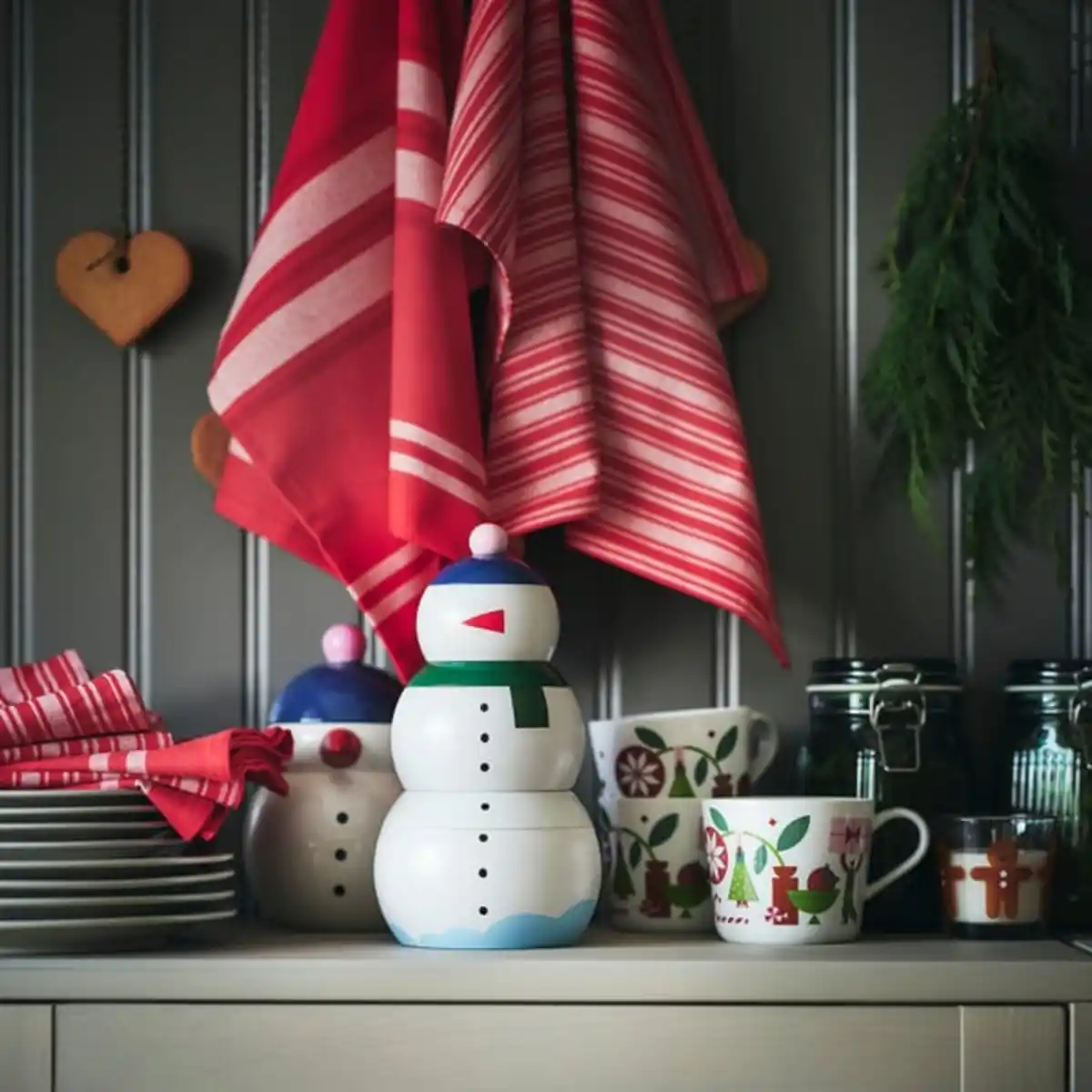 Bild 4 von VINTERFINT Dose mit Deckel 3er-Set, Schneemann