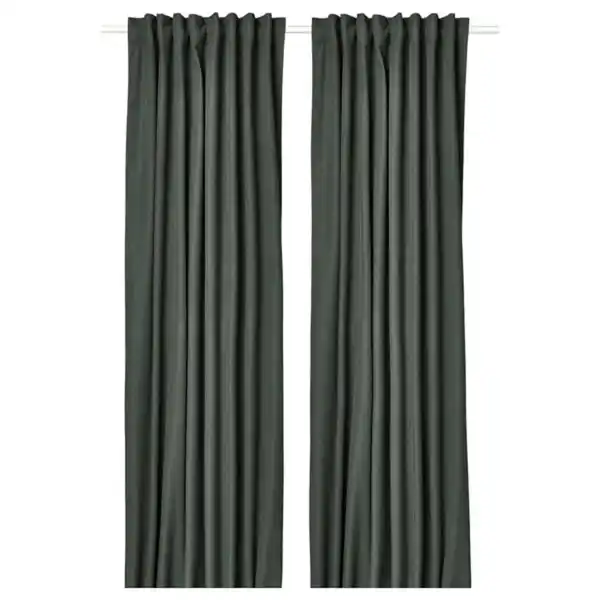 Bild 1 von ROSENMANDEL 2 Gardinenschals (verdunk.), dunkelgrün/mit Gardinenband, 135x300 cm