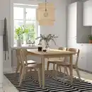 Bild 2 von SKANSNÄS / LISABO Tisch und 4 Stühle, Buche hell Furnier/Esche, 150/205 cm