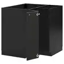 Bild 1 von METOD Eckunterschrank mit Boden, schwarzgrau/Nickebo matt anthrazit, 88x88 cm