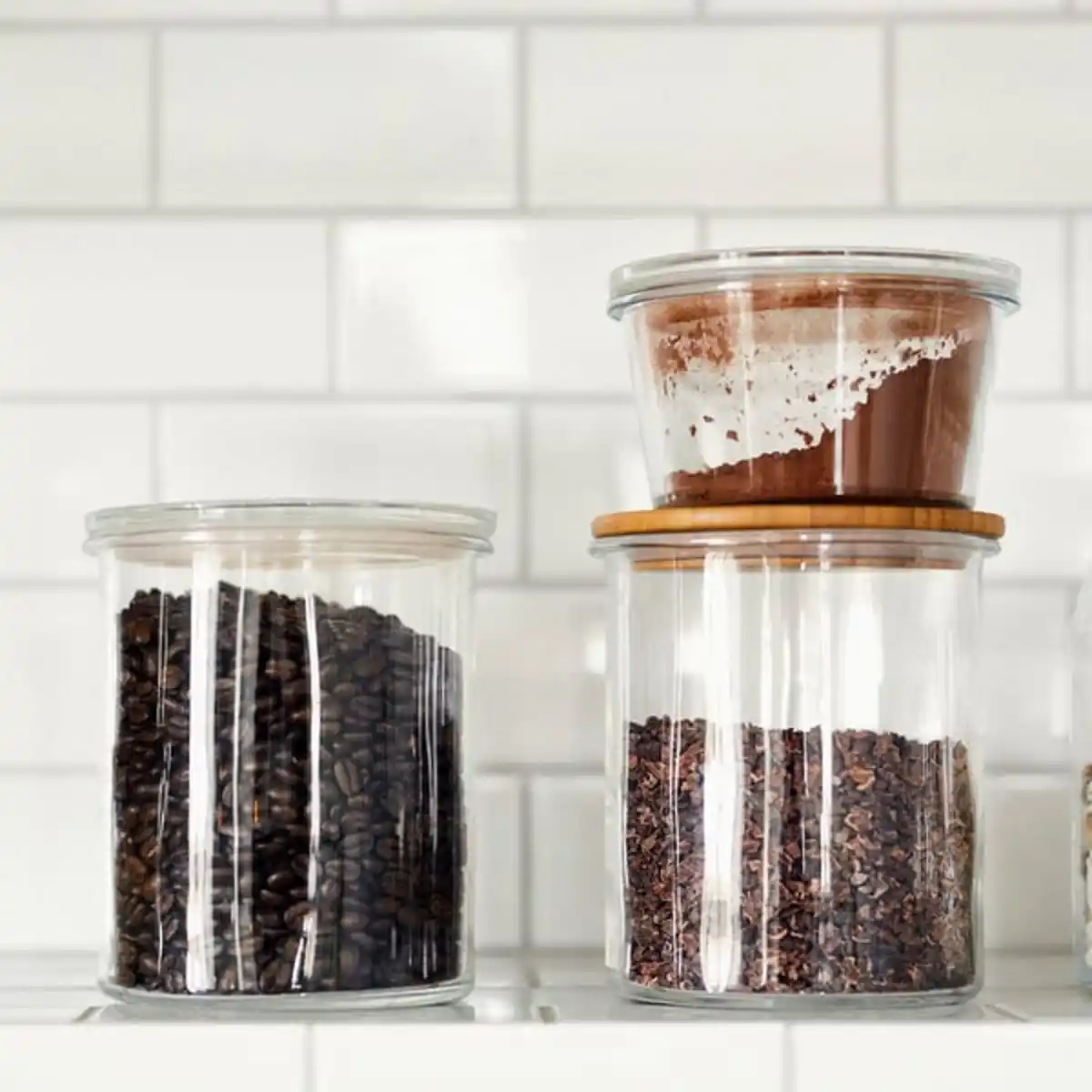 Bild 2 von IKEA 365+ Dose mit Deckel, Glas/Bambus, 1.7 l