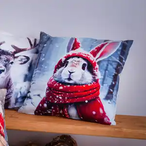 Kissenhülle mit Tier-Motiven, ca. 40x40 cm