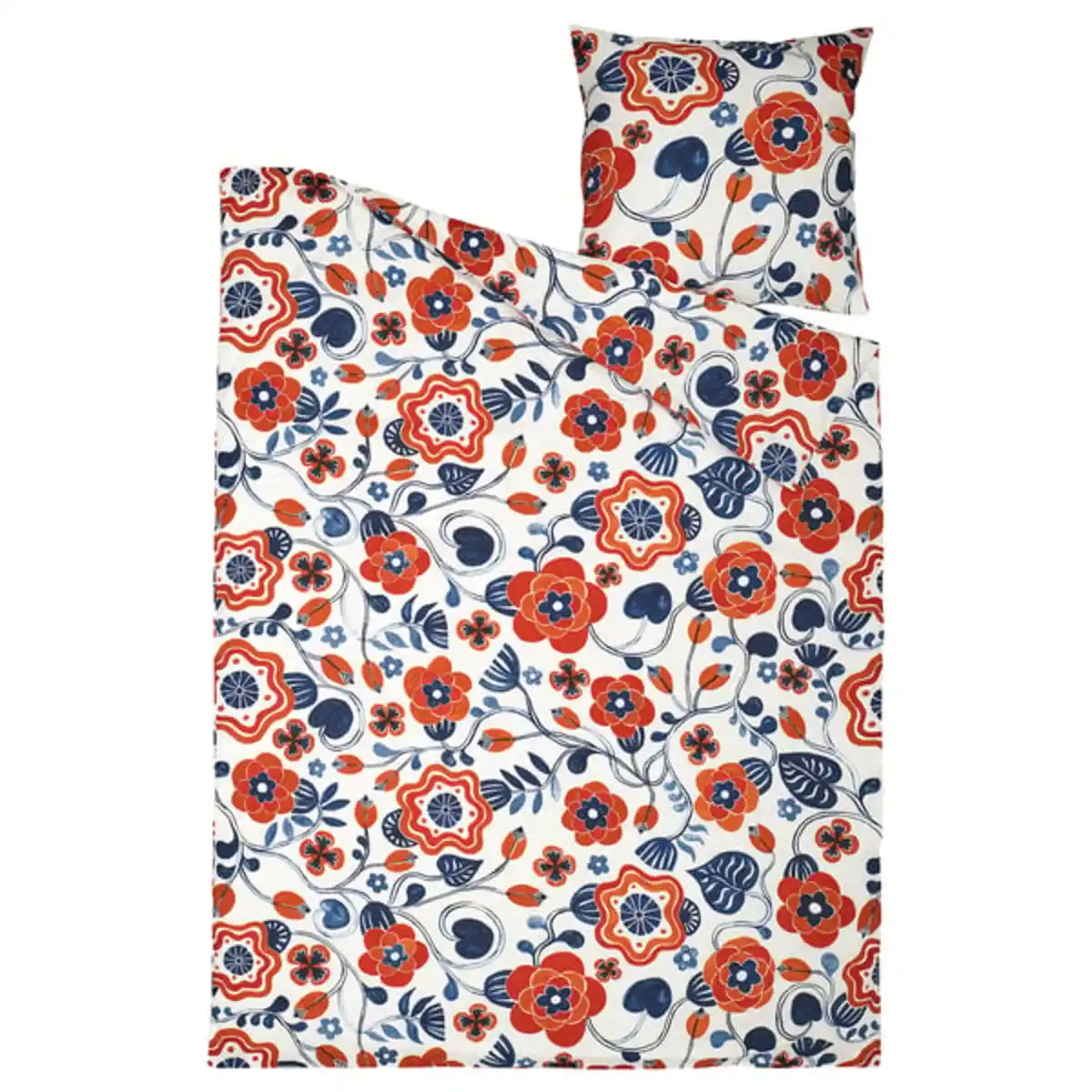 Bild 4 von KANONVISKA Bettwäsche-Set, 2-teilig, weiß bunt/Blumenmuster, 155x220/80x80 cm