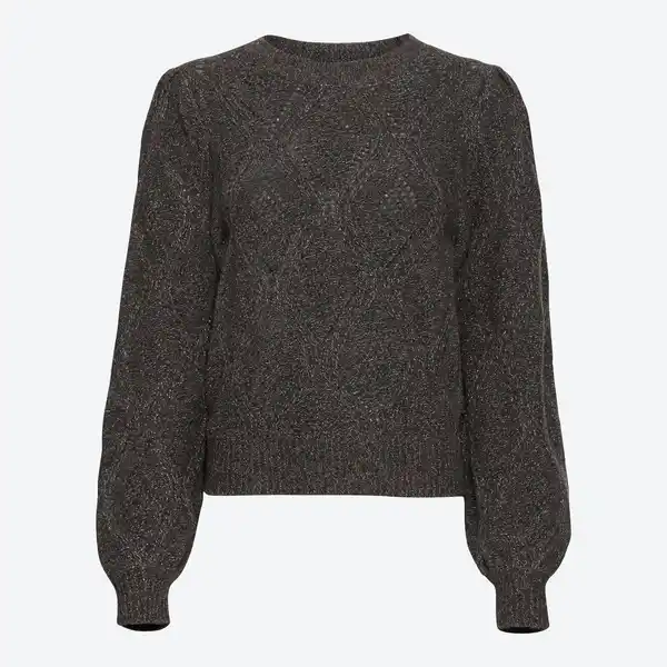 Bild 1 von Damen-Ajour-Pullover mit Lurex-Effektgarn