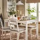 Bild 2 von HAUGA Tisch, weiß/Birkenfurnier, 118x74 cm