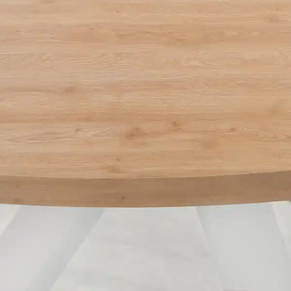 Bild 3 von MARIEDAMM / LUSTEBO Tisch und 4 Stühle, Eiche weiß/Viarp beige/braun, 105 cm