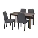 Bild 1 von STRANDTORP / BERGMUND Tisch und 4 Stühle, braun/Gunnared mittelgrau, 150/205/260 cm