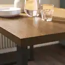 Bild 3 von SKÅLSTA Tisch und 4 Stühle, Nussbaumnachbildung u-förmig schwarzgrau/Nussbaumfurnier profiliertes Metall/schwarzgrau, 140x80 cm