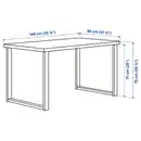 Bild 4 von SKÅLSTA Tisch und 4 Stühle, Nussbaumnachbildung u-förmig schwarzgrau/Nussbaumfurnier profiliertes Metall/schwarzgrau, 140x80 cm