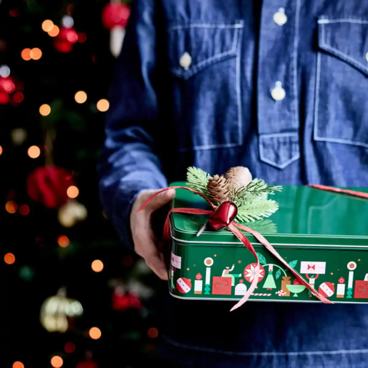 Bild 4 von VINTERFINT Dose mit Deckel, grün, 29x20x8 cm