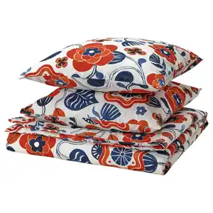 KANONVISKA Bettwäsche-Set, 3-teilig, weiß bunt/Blumenmuster, 240x220/80x80 cm